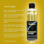 Proje Ceramic Coating - 12+ Month Durability - Easy to Apply - High Gloss - Anti Scratch - Safe on All Surfaces - Hydrophobic SiO2 Top Coat For Cars, Trucks, RVs, and More - 16 fl oz