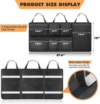 FINPAC Car Trunk Organizer and Storage, Detachable Seat Back Hanging Organizers Storage with Zippers, Large Capacity Car Accessories Interior for Jeeps, SUVs, Vans (Black)