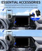 Magnetic Car Phone Mount for 2020-2026 Toyota Highlander Accessories, for MagSafe Strong Magnets Cell Phone Holder 8-Inch Touch Screen Cradles, with Portable Phone Gripper 360° Rotation