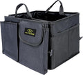 Auto Joe Collapsible Car Trunk Organizer, Storage Caddy with Adjustable Straps, Black - Portable Organization for Automotive Accessories, Cargo, Gear, and Essentials, ATJ-CTSO-BLK