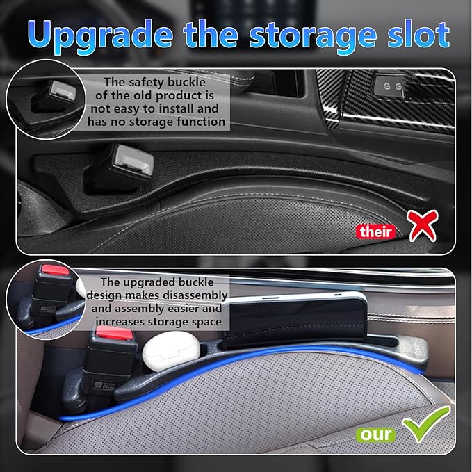 【Compatible with Chevy Colorado】 Seat Gap Filler,No Drop Seat Guard Compatible with Chevy Colorado,Drop Seat Guards for Cars(2Pcs),Emergency Keychain Car Escape Tool(2Pcs)