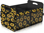 Femuar Car Trunk Organizer with 72L Large Capacity Waterproof Collapsible and 11 Pockets, Trunk Organizer for Car SUV/Jeep/Sedan, Large Size, Sunflower