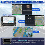 SCUMAXCON 7" Android 13 Wireless Carplay Android Auto GPS Navigation Car Stereo Radio 8-CORE 2+32G IPS Touchscreen WiFi BT FM AM DSP USB RVC for VW Golf MK5 MK6 Jetta Passat B6 B7 Tiguan DZT027