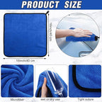 Tallew 80 Pcs Microfiber Towels:16"x16" Microfiber Drying Towels Bulk Micro Fiber Car Cleaning Cloth for Cars Drying Washing Polishing Office Windows Cleaning Household Supplies (Blue)