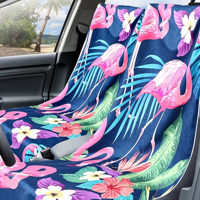 Hahafelt 1 Pack Car Seat Towel Covers with Storage Bag 63 x 32 Inch Athletic Running Towel Seat Sweat Washable Cover Gifts for Car Outdoor Sport Activities Christmas (National Park 1)