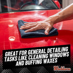 Chemical Guys Workhorse Professional Grade Microfiber Towels for Cars - Black 16x16 Inch Microfiber Cleaning Cloths for Home & Pet Drying, Soft & Scratch-Free, Drying & Cleaning, 3 Count (Pack of 2)