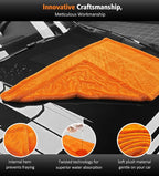 YeewayVeh 3 Pack Car Drying Towel, 24" x 36" Double Twisted Loop Car Drying Towels Extra Large, 16" x 16" Edgeless Microfiber Drying Towel and Absorbent Waffle Weave Towels for Cars Truck SUV, Orange