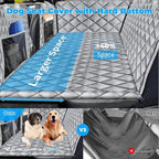 URPOWER 2026 Upgraded Back Seat Extender for Dogs - Large Hard Bottom Dog Car Seat Cover Holds 550lbs, Waterproof Dog Hammock Pet Bed with High-Density Foam Non-Slip Backseat Protector