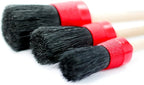 Maxshine 3 Pieces Professional Auto Detailing Brush Kit - Interior & Exterior Cleaning for Dashboard, Emblems, Panels, Engine Bay, Wheels, Air Vents, Seats & Leather - Scratch-Free