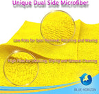 Yellow Microfiber Cleaning Towels, 36-Pack Dual-Sided Ultra Soft Plush Washcloth, Professional Grade Premium Microfiber Detailing Cleaning Cloths, Car, Household and Commercial (Yellow, 16" x 16")