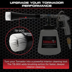 Tornador TB-900 Brush Cone for Z-020 Black and Z-030 Max | Air Driven Rotating Bristles | Noise Reducing Design | Easy Snap-On Fit | Designed for Automotive Interior Cleaning