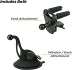 Scosche HDVM Universal 3-in-1 Vent/Windshield/Dashboard Cell Phone Holder Car Mount, Suction Cup Phone Mount with Vent Clip, Compatible with iPhone 16/15/14/13/12 & Mobile Phones up to 3.5 inches