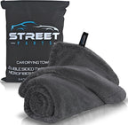 Car Drying Towel 24"x36" 1400GSM Edgeless Microfiber Towel, Ultra-Absorbent Auto Detailing Towel with Twisted-Loop Fiber Design, Streak Free, Lint Free Drying for Cars, SUVs, & Trucks
