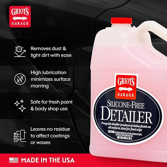 Griot's Garage Silicone-Free Detailer, Car Exterior Cleaner, Lubricated, Body-Shop Safe Auto Detail Spray for All Paint Finishes, One Gallon, 10929