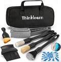 ThinkLearn Car Detailing Kit, Car Interior Detailing Kit, Including 7Pcs Auto Detailing Brushs and 200g Cleaning Gel (25% More Than 160g) Storage Bag, Car Accessories