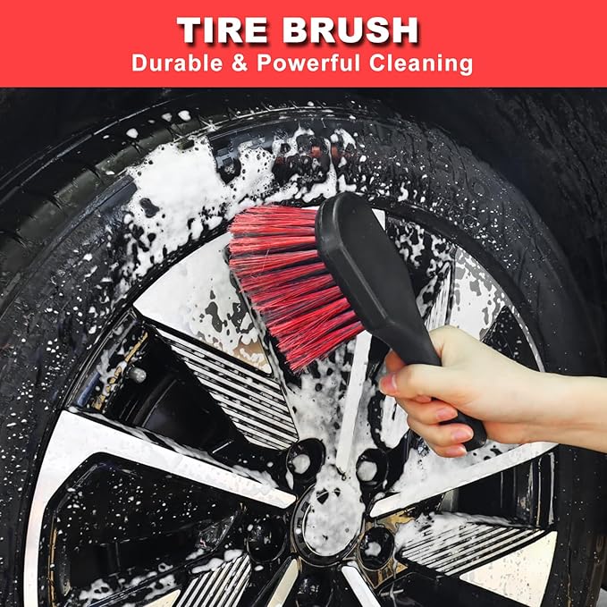 Car Detailing Kit, 18Pcs Car Detailing Brush Set, Car Cleaning Kit, Drill Brush Set, Car Detailing Brushes, Tire Brush - Car Wash Kit, Car Cleaning Tools brushes for Interior, Exterior, Wheels