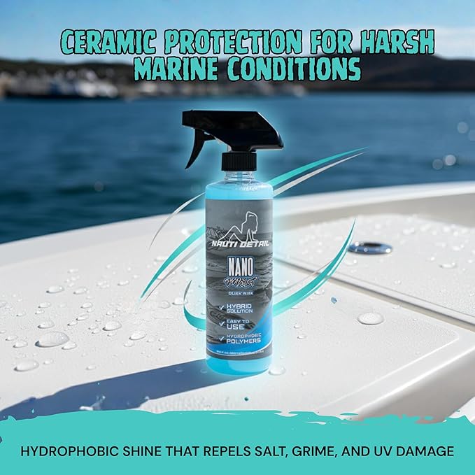 Ultimate Marine & Auto Surface Protection Spray, Nano Ceramic Coating, Hydrophobic, Long-Lasting Gloss, UV & Saltwater Resistant, Eco-Friendly, Easy Application