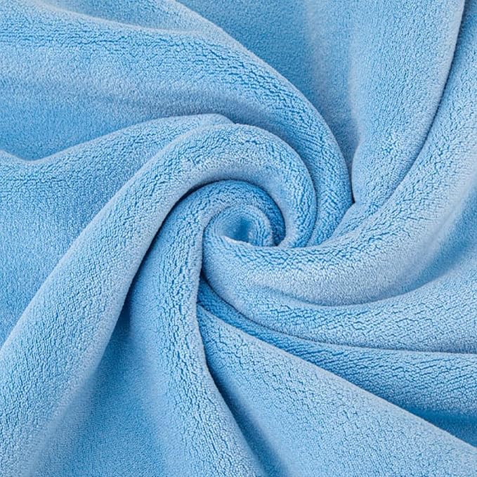 Amazon Basics Super Absorbent Microfiber Car Drying Towel, Scratch-Free, Streak-Free, Lint-Free, 36"L x 25"W, Blue
