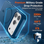 SUPFINE Magnetic for iPhone 17 Pro Max Case (Compatible with MagSafe)(Military Grade Drop Protection) Translucent Matte Shockproof with Anti-Fingerprint Phone Cover 2025,Deep Blue