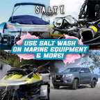 Salty Captain Foaming Salt Remover Wash - Clean & Remove Salt Off Boats & Cars, Prevent Saltwater Corrosion on Marine JetSkis, Trailers, Eco-Friendly Salt Neutralizer Boat Cleaner