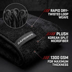 RAPIDWIPE 24" x 36" Ultra Drying Towel 1300 GSM Twisted Loop Microfiber, Super Absorbent, No Streaks or Lint, Double Sided – Reusable Car Wash Towel, Auto Detailing Cloth,