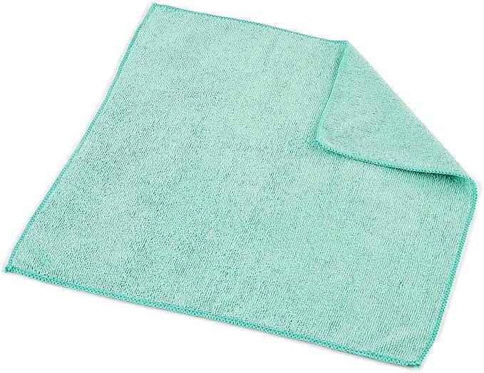 Coastwide Professional Microfiber Wipers, Green, 24/Carton — Reusable, Lint‑Free Cloths for Offices, Facilities & Maintenance Teams