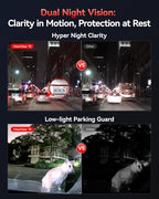 REDTIGER ViewClear 70 4K+2.5K Dash Cam Front and Rear, 8MP STARVIS 2 IMX678 Sensor, Dual HDR Hyper Night Clarity, 5.8GHz WiFi 6, 30MB/S Fast Download, Dash Camera with 24H Parking Monitor