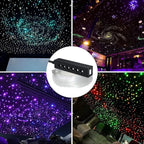 WEBUPAR 2PCS 3.2W 6LEDs Meteor Starlight Headliner Kit, 720pcs 0.01in 6.56ft, RGBW Shooting Stars Fiber Optic Lights with Bluetooth APP Control for Car/Home Theater