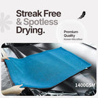 Extra Large Car Drying Towel, 36 Inches, 1300gsm,Super Absorbent Polyamide, Double-Twisted Design