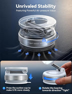 JOYROOM Vacuum Magnetic Car Phone Holder, Strongest Suction Cup 360° Adjustable Magsafe Car Phone Mount, Foldable Cell Phone Holders for Your Car for iPhone 16 Pro Max 15 14 13 12 Plus/Android