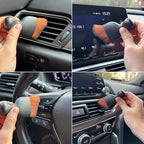 Car Detailing Brush, Soft Bristle Cleaning Brush, Scratch-Free Auto Duster Tool for Dashboard, Air Vents, Leather & Interior Cleaning (Black&Dark Brown)