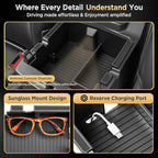 for Jeep Wrangler JL JLU 4XE(2018-2026) & Gladiator JT(2020-2026) Center Console Organizer Tray [Maximize Storage & US Patent] Cup Holder for Jeep Gladiator & Wrangler Accessories Black