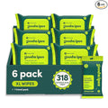 goodwipes Flushable Butt Wipes - Vitamin E & Aloe - Sewer & Septic Safe - Extra Large Adult Wet Wipes For Women & Men - Bathroom Essentials - Botanical Bliss, 318 Count (6 Packs + 1 Travel)
