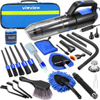 25PCS Car Cleaning Kit, Car Detailing Kit Interior with High Power Handheld Vacuum Cleaner, Windshield Cleaner, Cleaning Gel, Professional Auto Accessories for Men, Women