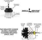 Car, Motorcycle, Truck, Boat - Cleaning Supplies – Drill Brush – Soft White Detailing Brush Kit - Car Wash - Spin Brush - Wheel Cleaner - Interior, Vinyl, Upholstery, Fabric, Leather Seat Cleaner
