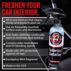 Adam's Polishes Interior Detailer 16oz - Total Car Interior Cleaner, Protectant & Dressing, All Purpose Cleaner & Leather Conditioner, Vinyl, Dashboard, Screen, Seat Cleaner & More