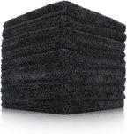 The Rag Company - Creature Edgeless Auto Detailing Towels (10-Pack) Professional 70/30 Blend, Dual-Pile Plush Microfiber, Buffing & Polishing, 420gsm, 16in x 16in, Black