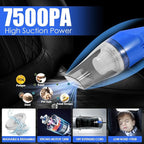 Viewsun 18PCS Car Cleaning Kit, Car Interior Detailing Kit with Blue High Power Handheld Vacuum, Detailing Brush Set, Windshield Cleaner, Cleaning Gel, Complete Auto Accessories for Men, Women