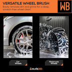 Suds Lab WB Premium Microfiber Cleaning Wheel Brush for All Vehicle Types – 18.1" Ultra-Soft & Scratch-Free Reusable Rim, Wheel, and Tire Brush with Ergonomic Handle