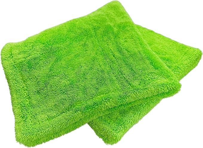 THOR GOAT 1800 Drying Towel (Green) – Premium Korean Microfiber Car Drying Towel – Ultra Plush Twist Loop Design – Super Absorbent, Lint-Free, 28x28, 1800 GSM – Professional Auto Detailing Towel