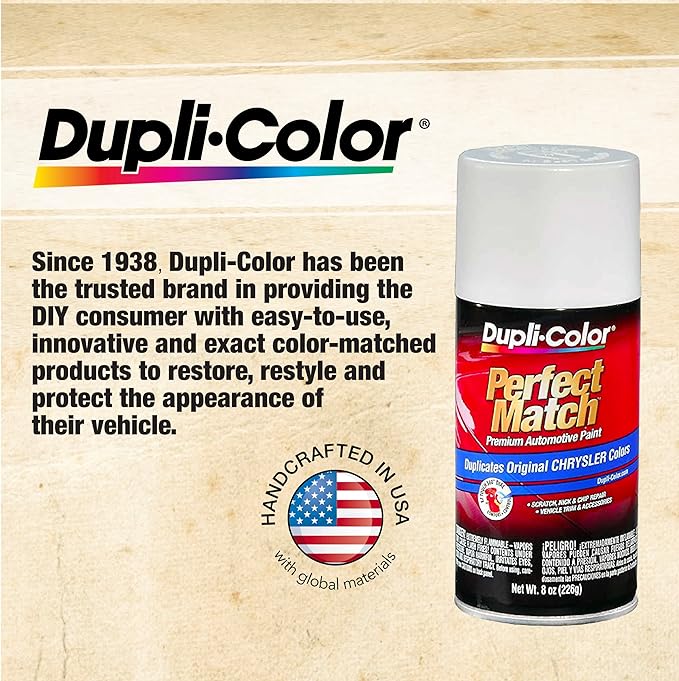 Dupli-Color DA1693 Multi-Purpose Acrylic Enamel Spray Paint - Flat White - 12 oz. Aerosol Can