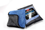 Maxshine 16" x 16" Universal 600GSM Ultimate Crazy 2C Microfiber Towel – Blue & Grey – Ultra-Soft, Highly Absorbent & Lint-Free – Ideal for Car Detailing, Polishing & Drying