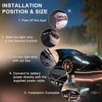 Underglow LED Lights for Cars - 6PCS RGB Neon Underglow Kit with Wireless APP Control, Music Sync, 8 Colors, 360 LEDs Waterproof for Cars, Trucks, SUVs