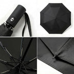BAODINI Small UV Protection Travel Umbrella Compact for Rain and Sun UPF 50+ Windproof Portable 42 inch Umbrella for Women and Men