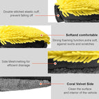 Collapsible Wash Bucket with Microfiber Mitt, 10L (2.6 Gallon) Portable Collapsiblle Buckett with Handle for Car Wash Household Cleaning, Multiuse Collapsibles Water Bucket and Car wash mitt - Grey