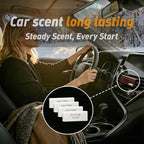 4 Packs Amber Vanilla Scented Natural Wood Vent Clips,【Ease Your First Breath】 Odor Refresh Car Scents Air Freshener Refills, Long Lasting Fragrance Diffuser, SUV Essentials Gift for Women