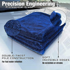 XL Car Drying Towel, 1300 GSM Professional Car Towel with Double Twisted Loop, Car Drying Towels Extra Large Super Absorbent, Microfiber Drying Towels for Cars, Trucks, SUVs - 40"x24", Navy