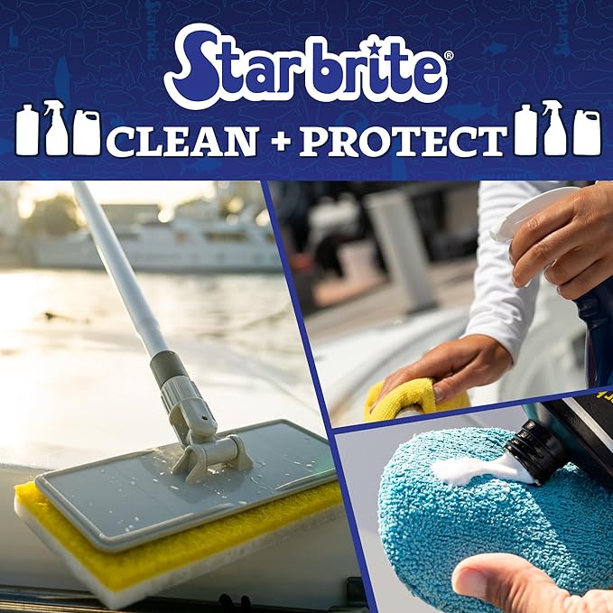 STAR BRITE RV Wash & Wax - Concentrated Cleaner - Cleans & Shines in One Easy Step + Repels Future Stains & Protects from UV Damage 128 Oz (71500)