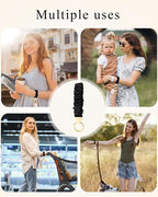 WEESMILE Keychain Wristlet, Stretchy Key Chain for Car Keys with D ring, Cute Scrunchie Wrist Bracelet for Women Men