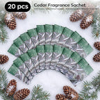 MYARO 20 Pack Cedar Scented Sachets - Woody Aroma Freshener Bags for Closet, Drawer & Car, Odor Eliminator for Clothes, Small Storage - Home Fragrance Potpourri Bags